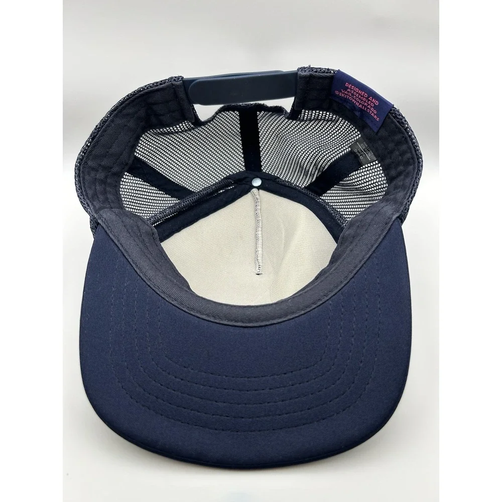 Ski Town All-Stars The Alpineer Rope Trucker Hat Navy Mesh Back Adjustable Youth
